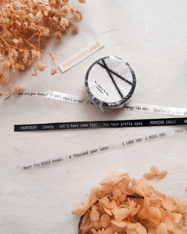 [ Featherflame ] Vol.1H Quote Of the Day (Pet Tape) 20mm x 3m - Image 2